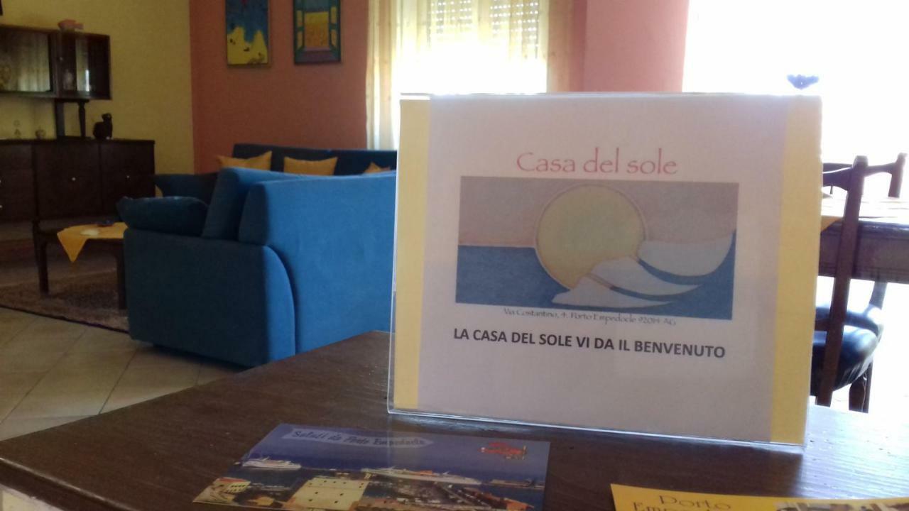 La Casa Del Sole Apartman Porto Empedocle Kültér fotó